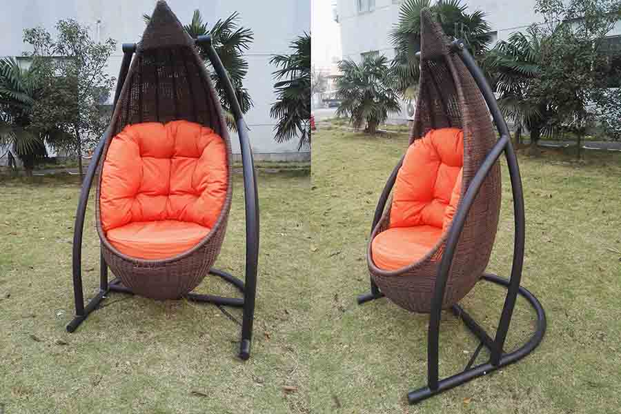 outdoor rattan garden swing chair hanging egg chair