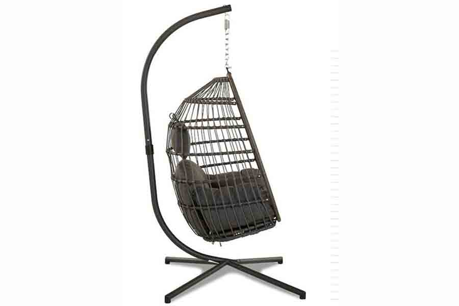 Outdoor Patio Single Seater Rattan Wicker Chair Modern Garden Egg Hanging Swing Chair