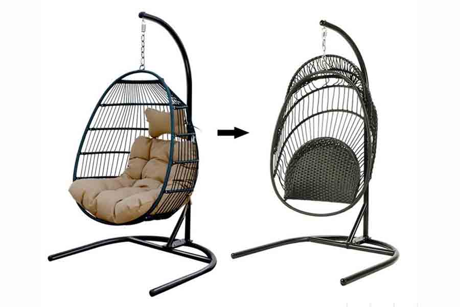 Hanging Luxury Egg Swing Chair Hammock Garden Patio Rattan Indoor Outdoor Cocoon Cushion