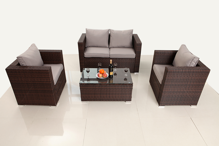 Garden patio High level wicker  sofa sets outdoor rattan furniture（B）