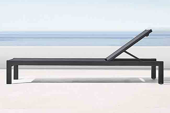 Back adjustable villa swimming pool aluminum sunbathing outdoor chaise sun lounge