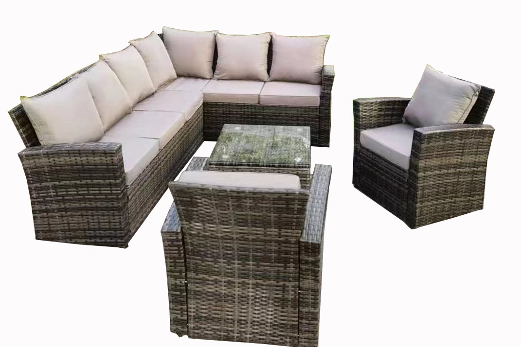 Outdoor Furniture Rattan Woven Overall size for L shaped sofa