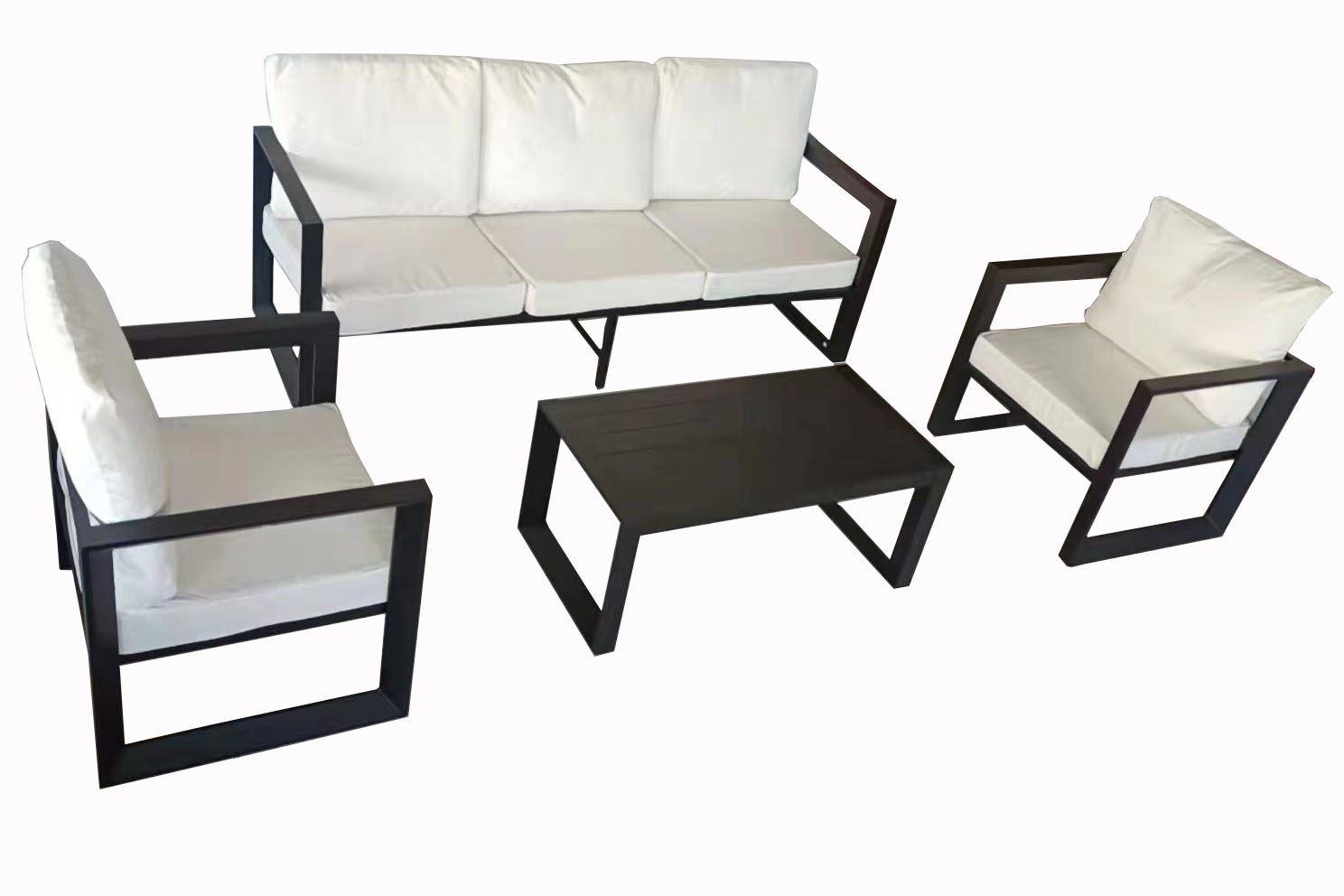 Morden  outdoor furniture new modern home style outdoor garden patio furniture Alum sofa set