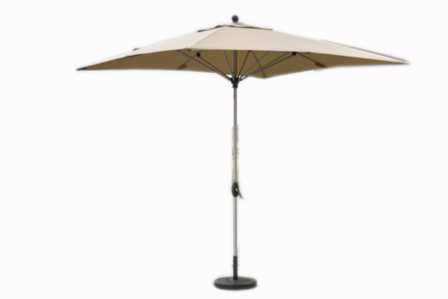 Outdoor furniture courtyard full iron square big parasol patio sunshade beach hand push milan umbrella