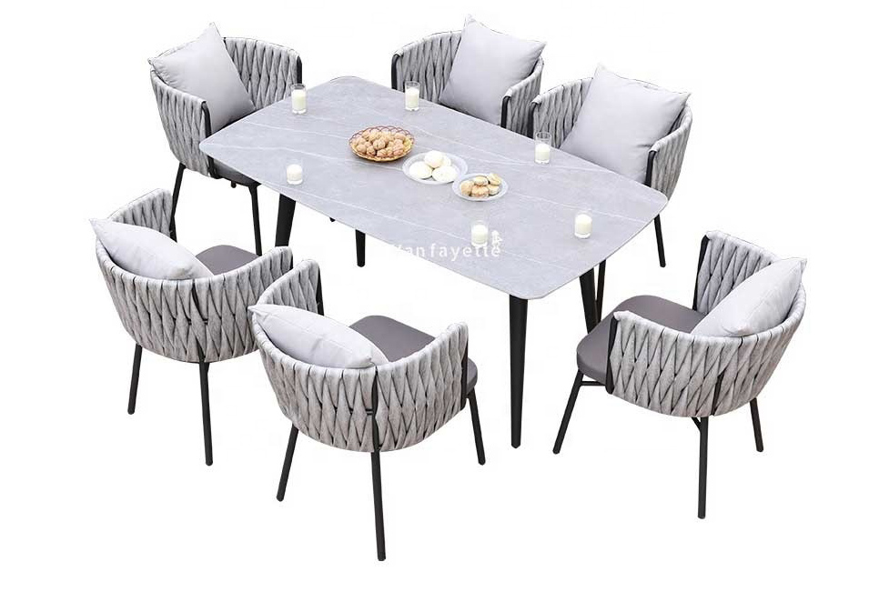 outdoor restaurant furniture  outdoor dining set modern outdoor rattan dining chair set