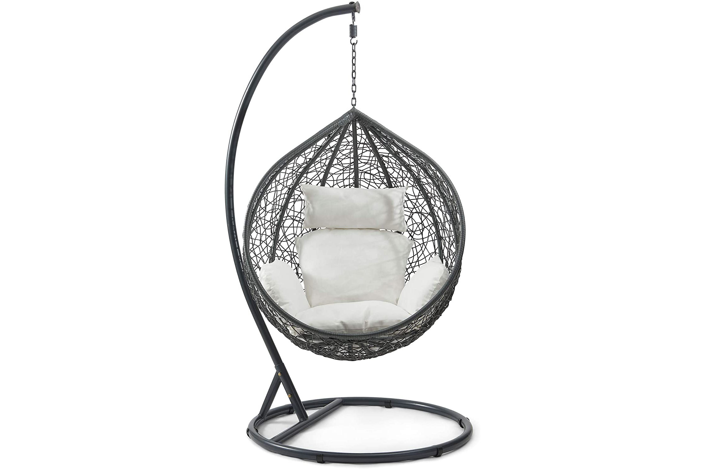 KD vendita Online Rattan Hanging Patio Swing Egg Chair mobili da giardino in vimini sedia da esterno