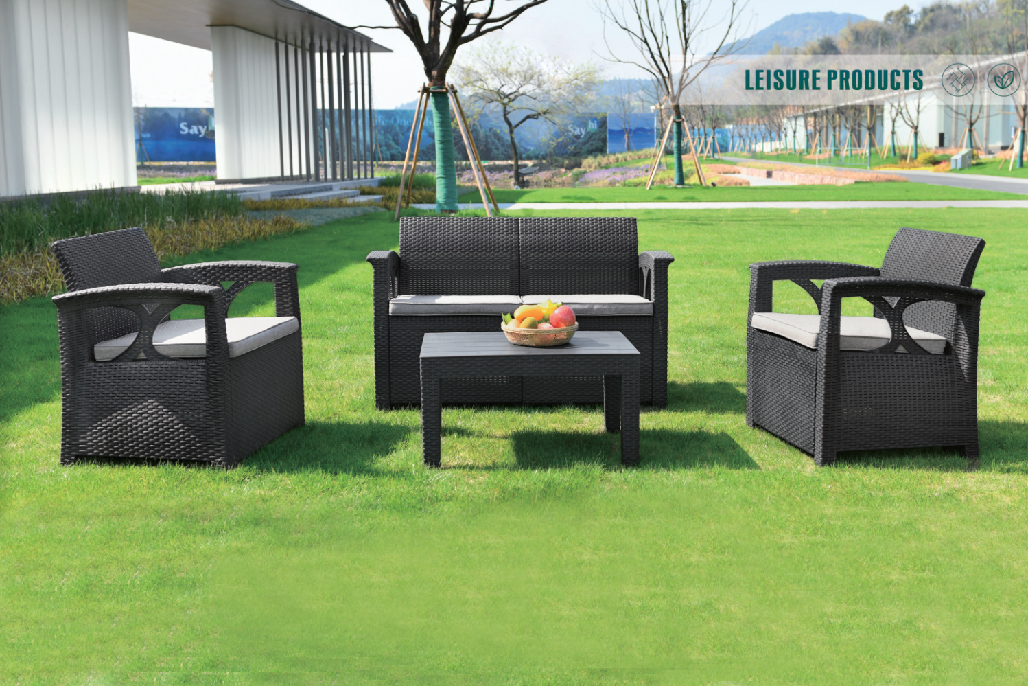 272 Rattan Look Plastic Garden Outdoor Furniture