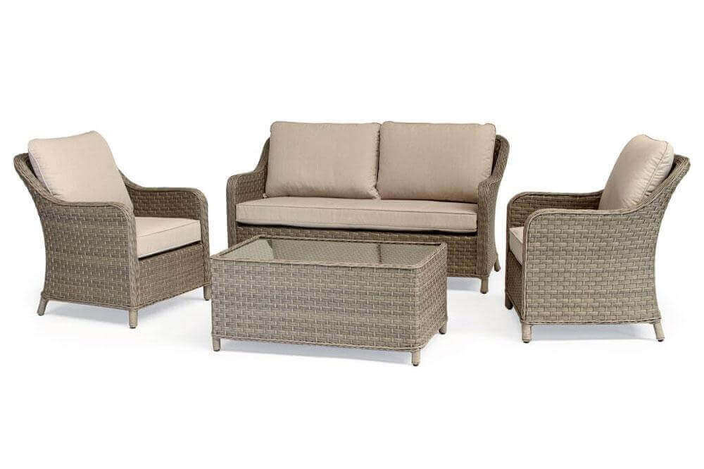 Aluminium frame with woven rattan. Sofa Lounge Set