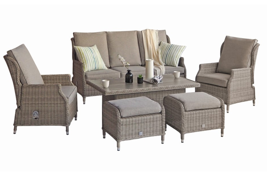 3 Seat Sofa Dining Set With Rising Table